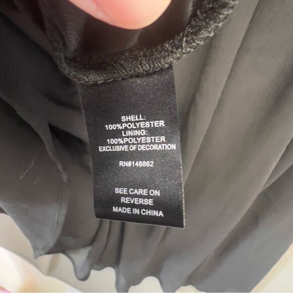 Torrid 0 large Black Chiffon Cold Shoulder Skater Dress - Picture 11 of 15